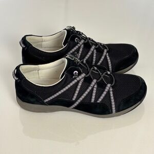 Dansko Black Memory‎ Foam Slip On Sneakers Women Size 41W Comfort Walking Shoes